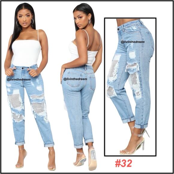 Fashion Nova Best Of You Boyfriend Jeans - Medium Blue Wash SZ 9 $55 - Picture 1 of 15